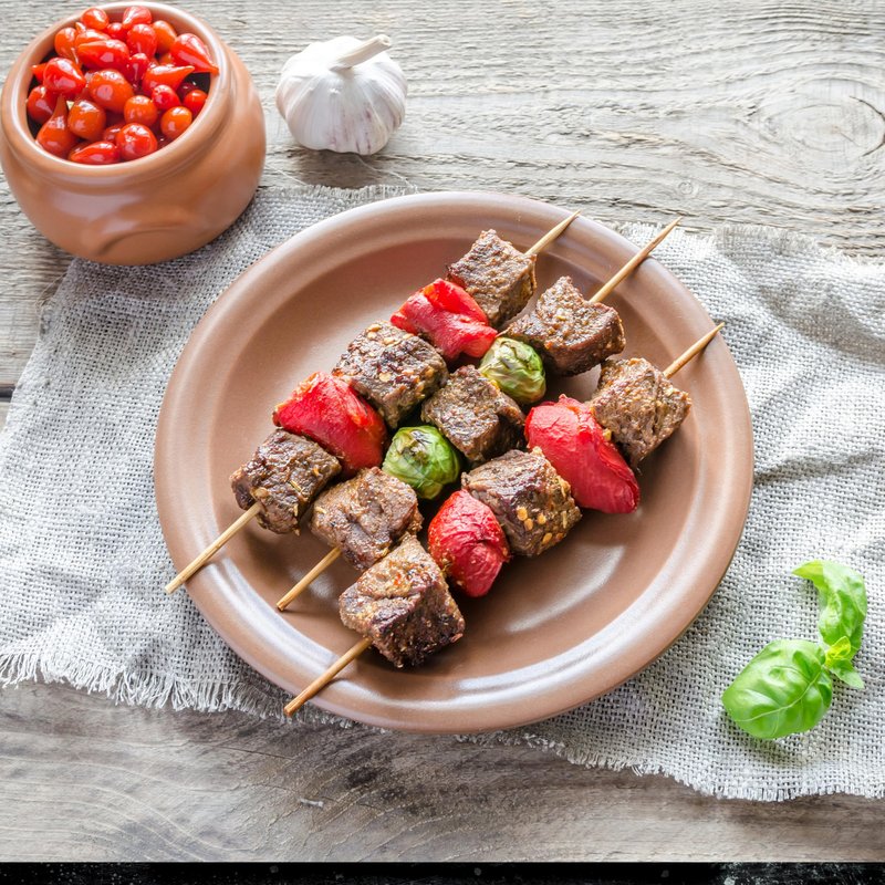XMZY Bamboo Skewers 8 Inch Wooden Skewers Sticks for Fruit, Kabob, BBQ, Grilling, Yakitori. More Size Choices 10"/12", 100 PCS (8inch X Φ3mm)