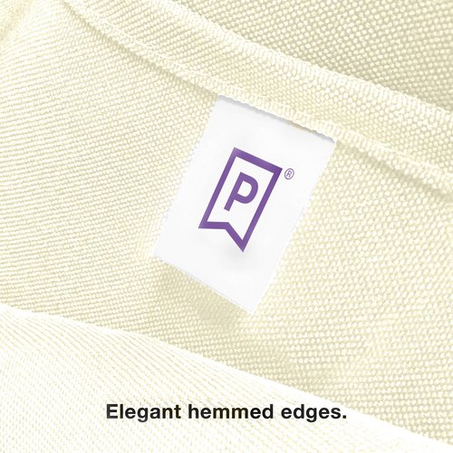 Gee Di Moda Square Tablecloth - 85 x 85 Inch Ivory Table Cloth for Large Square or Round Tables - Heavy Duty Washable Fabric - for Buffet Table, Holiday Party, Dinner, Wedding & Baby Shower