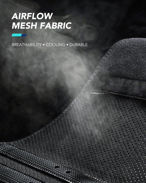 Fitomo Back Brace for Lower Back Pain Relief, Carbon Fiber Support, Ergonomice Curved, Ultra-thin Air Mesh, Lightweight and Adjustale Design, Size L