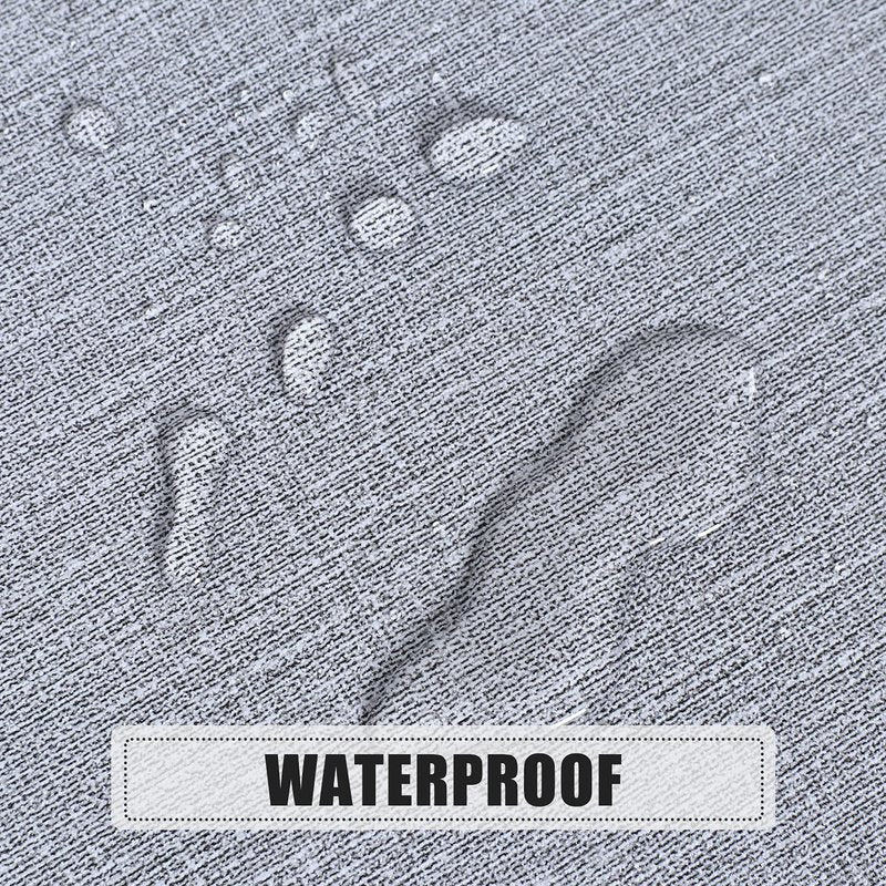 sancua 100% Waterproof Round PVC Tablecloth - 54 Inch - Oil Proof Spill Proof Vinyl Table Cloth, Wipe Clean Table Cover for Dining Tables, Buffet Parties and Camping, Grey