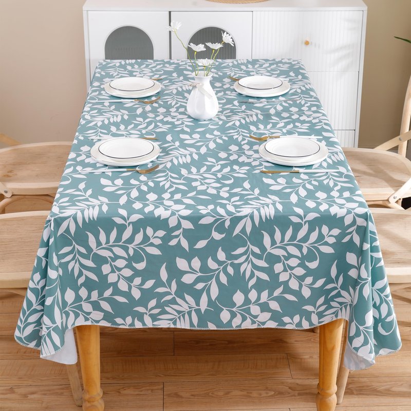 Walrus Heavy Duty Vinyl Tablecloth with Flannel Backing Waterproof Oil-Proof Plastic Table Cloth Stain-Resistant Wipeable Rectangle or Square Table Cover for Indoor and Outdoor (Branch, 54X54 Inch)