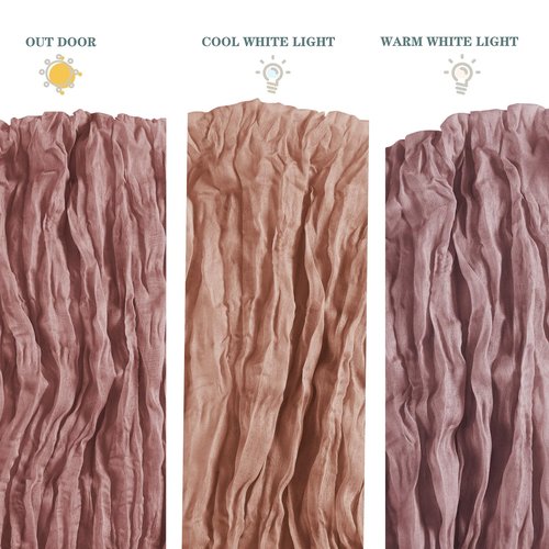flohar 6 Pack Cheesecloth Table Runner 9ft,17 x 108 inch Gauze Table Runner Rustic Romantic Wedding Runner for Wedding Bridal Shower Fall Decoration,Dusty Pink