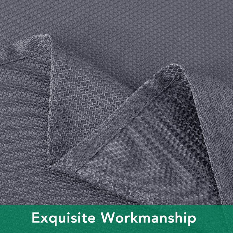 Biscaynebay Textured Fabric Round Tablecloths 60", Dark Grey Water Resistant Table Cloth Small Circle Folding Table Covers for Dining, Kitchen, Wedding, Parties etc Machine Washable