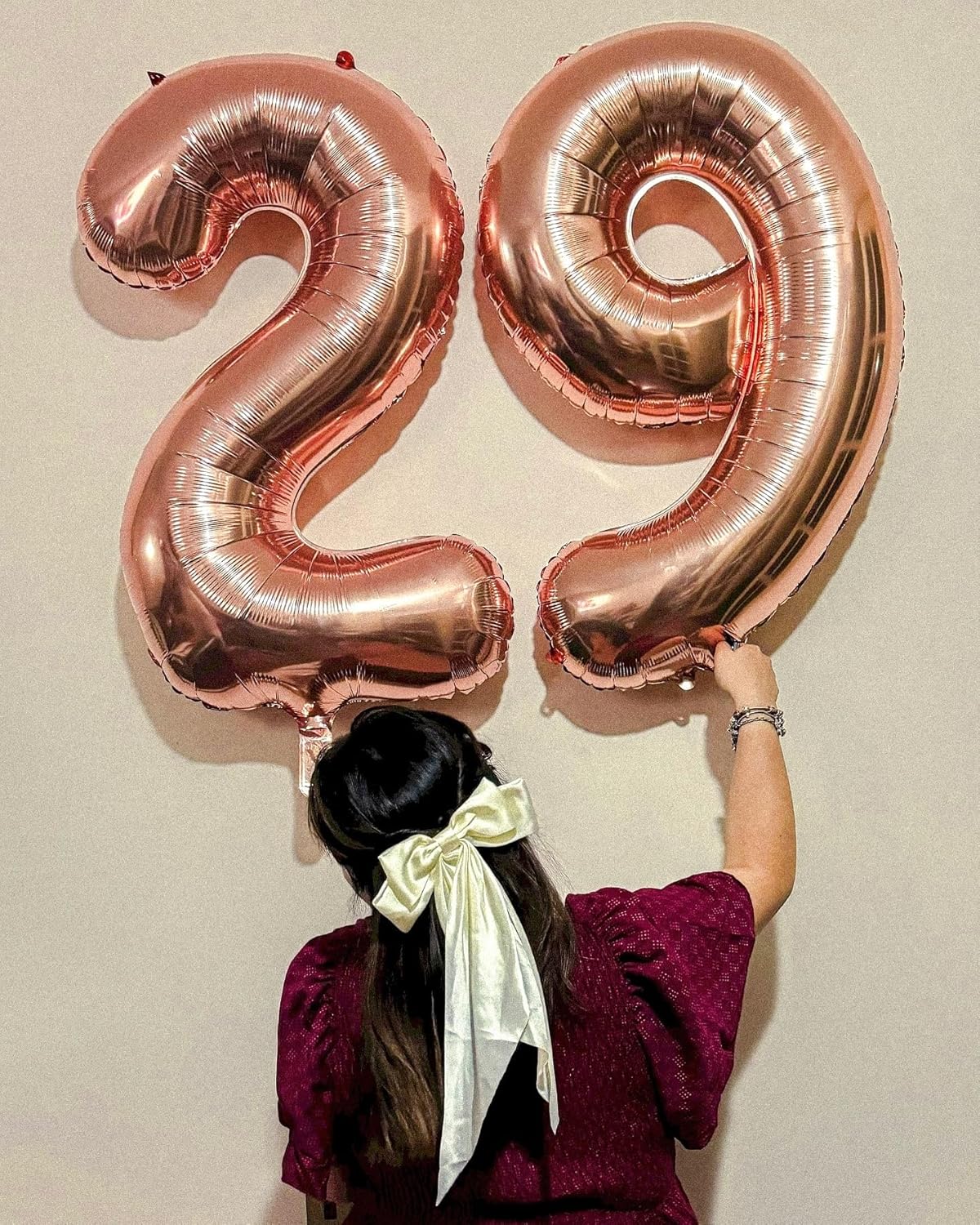 Rose Gold Number 9 Balloon - 40 Inch Giant Birthday Decoration for Boys & Girls | Perfect for 9th, 19th, 29th Parties
