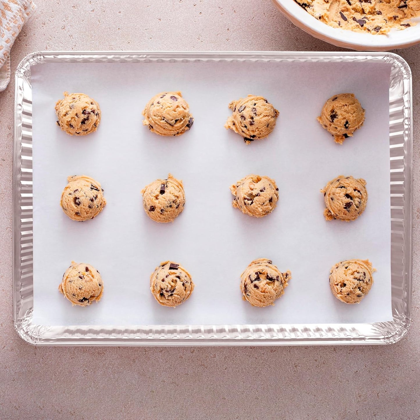 PlasticPro Aluminum Cookie Sheets - Premium Heavy-Duty Disposable Baking Pans | 13 x 17 Inches, 5 Pack