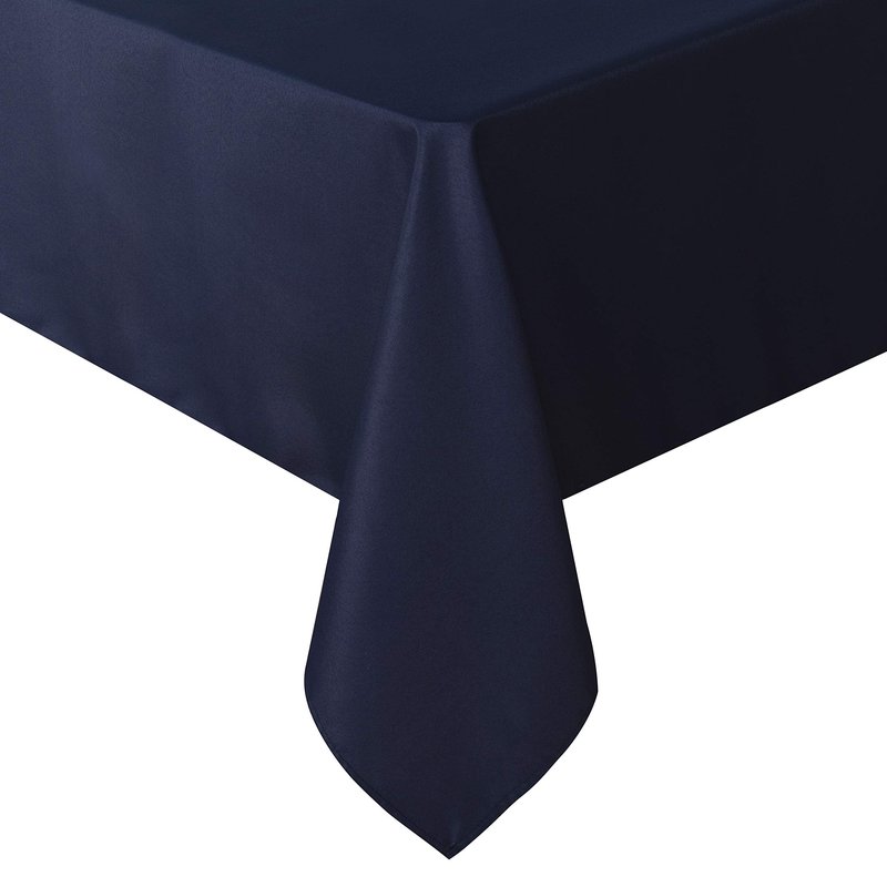 sancua Rectangle Tablecloth - 54 x 108 Inch - Stain and Wrinkle Resistant Washable Polyester Table Cloth, Decorative Fabric Table Cover for Dining Tables, Buffet Parties and Camping, Navy