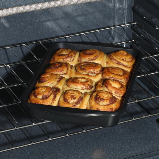 Oster Teston 13 x 9 Inch Rectangular Baking Pan, Nonstick Carbon Steel Cake Pan, Matte Black, PFAS-Free, Oven-Safe, Easy Clean Bakeware