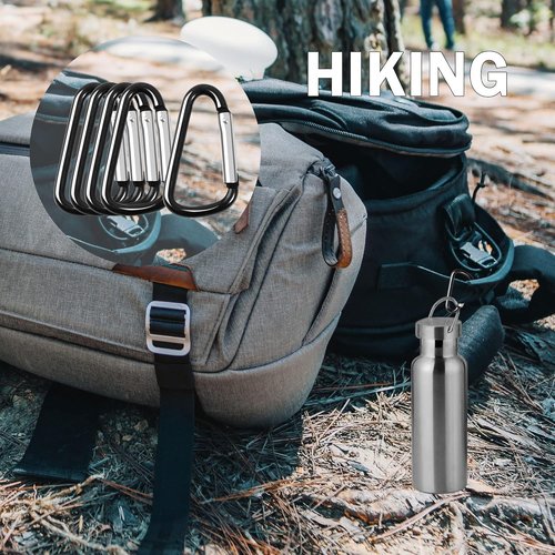Aluminum Carabiner Keychain Clips - 5PCS Spring Snap Hooks for Outdoor Gear & Travel