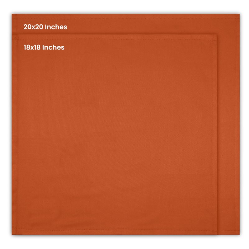 Utopia Kitchen Orange Cloth Napkins [12 Pack, 18x18 Inch] Absorbent Cotton Blend Washable and Reusable for Halloween, Thanksgiving, Dinner, Restaurant, Lunch, Wedding and Hotel