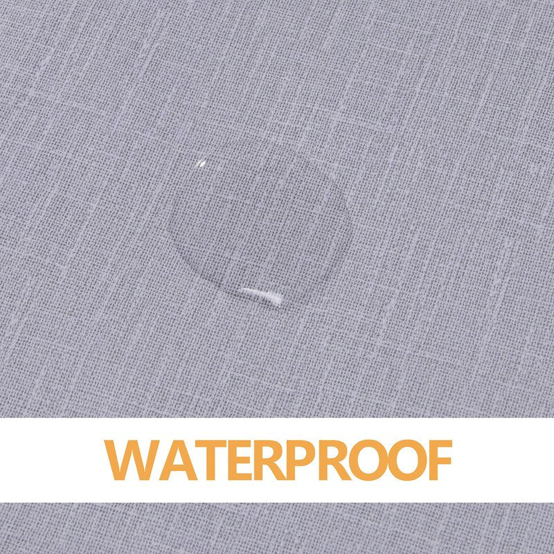sancua 100% Waterproof Rectangle PVC Tablecloth - 70 x 90 Inch - Oil Proof Spill Proof Vinyl Table Cloth, Wipe Clean Table Cover for Dining Tables, Buffet Parties and Camping, Grey
