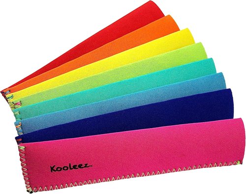 Insulated Neoprene Ice Pop Sleeves - 8-Pack Washable Popsicle Holders for Kids