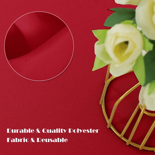 sancua Rectangle Tablecloth - 54 x 78 Inch - Stain and Wrinkle Resistant Washable Polyester Table Cloth, Decorative Fabric Table Cover for Dining Tables, Buffet Parties, Christmas Red