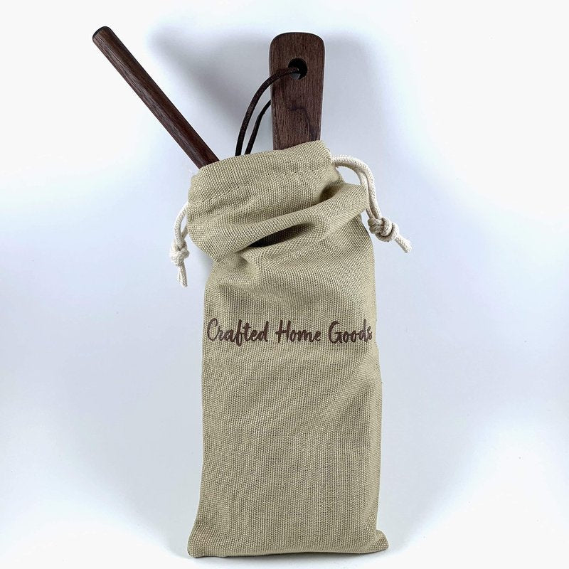Gnocchi Board - Hand Crafted in USA of American Grown Walnut - Solid Wood Gnocchi Paddle with Garganelli Stick - Cavatelli Pasta Maker - Pasta Board Gnocchi Roller by Crafted Home Goods