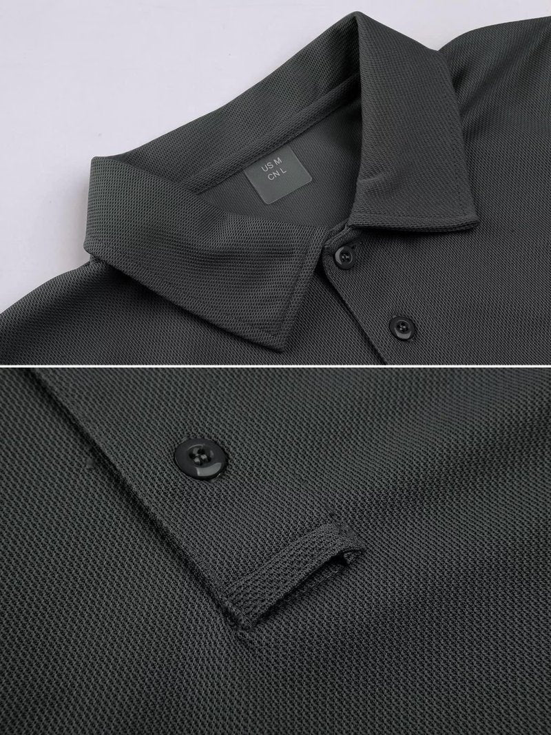 MAGCOMSEN Men's Golf Shirts Short Sleeve Light Shirts Fishing Shirts Pique Tactical Polo Shirts Grey XXL