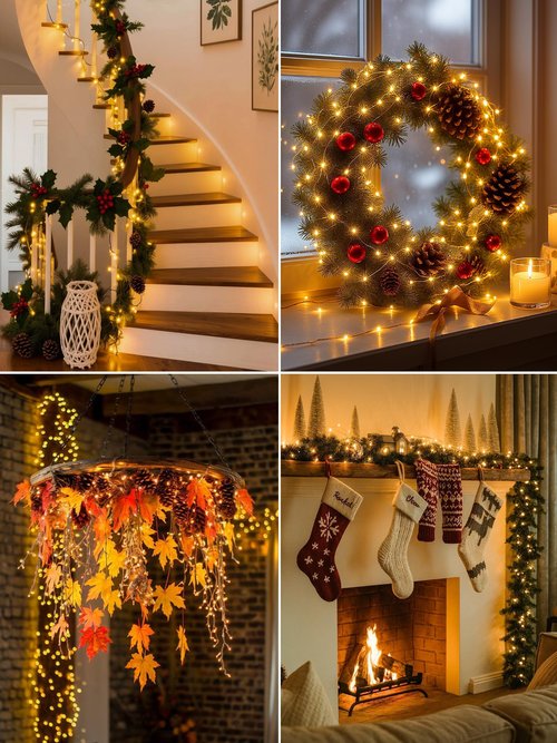 Fairdeer 6Pack Fairy Lights with Timer, 7ft 20 LED Twinkle Light Battery Operated 3 Modes, Mini String Lights for Christmas Trees Wreath Party DIY Mason Jars Bottles Decor, Warm White