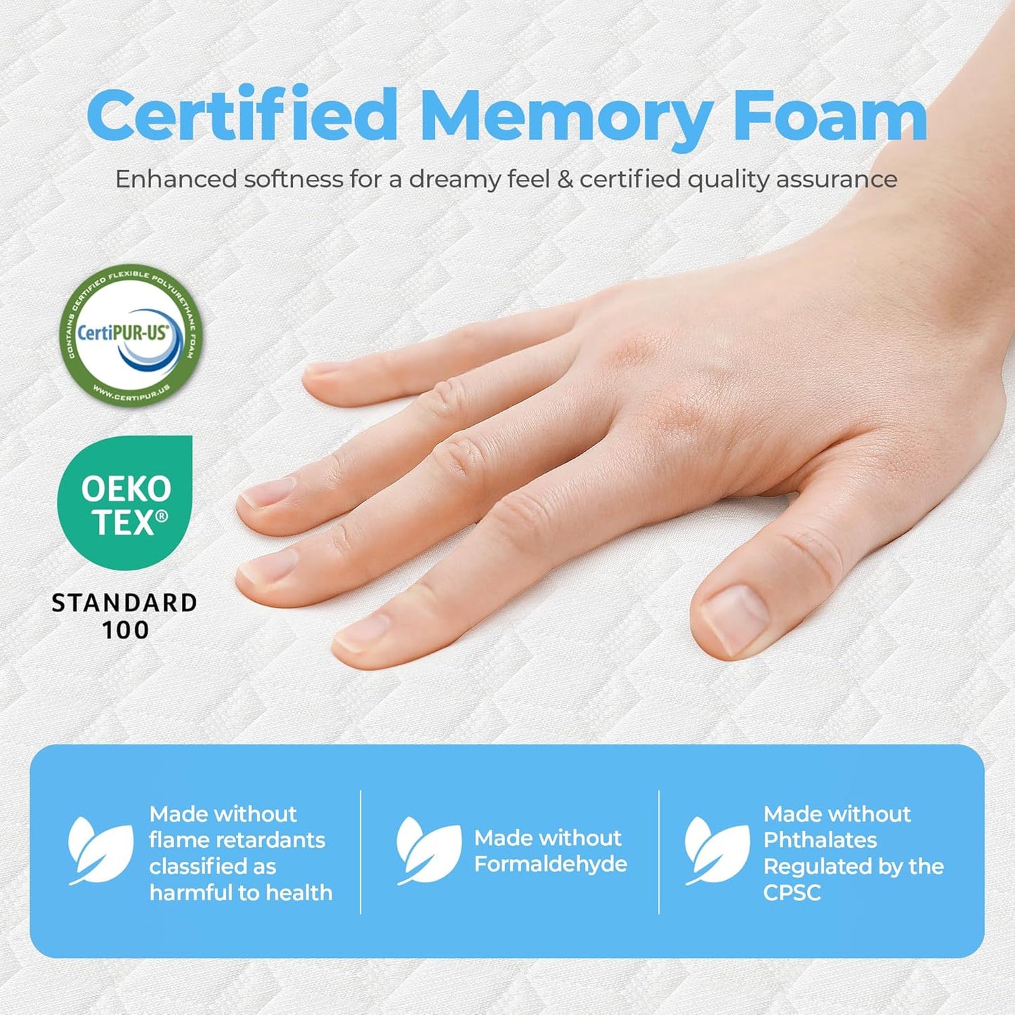 Neo Sleep 6-Inch Full Cooling Memory Mattress - Pressure Relief & Supportive Comfort | CertiPUR-US Certified