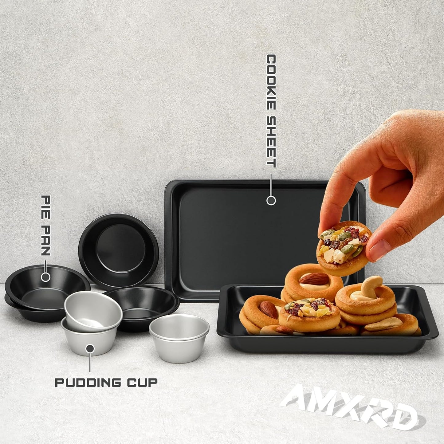 Nonstick Baking Sheets by [Brand Name] - Perfect for Toaster Ovens | Set of 2, 9.5" x 7.1" Size