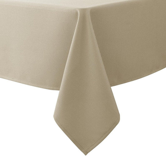 Biscaynebay Textured Fabric Tablecloths 52x70 Inches Rectangular, Natural Water Resistant Tablecloths for Dining, Kitchen, Wedding, Parties etc. Machine Washable