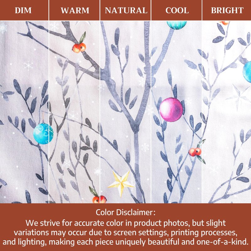 Maison d' Hermine Table Cloth Rectangle Table 100% Cotton 60 x 108 Inches Fall Tablecloth Reusable Everyday Use for Thanksgiving Christmas Decorations Dining Farmhouse Party (Fairy Christmas)