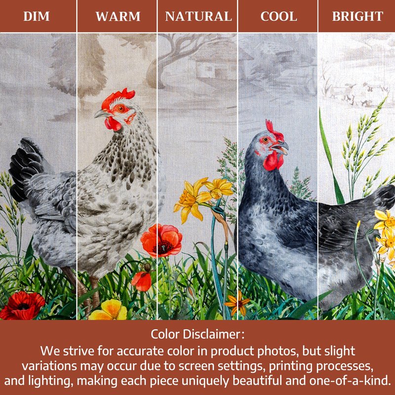 Maison d' Hermine Table Cloth Rectangle Table 100% Cotton 54 x 72 Inches Tablecloth Reusable Decorative for Dining Kitchen Room Farmhouse Home Gifts for Mothers Day Spring Summer - Basse Cour