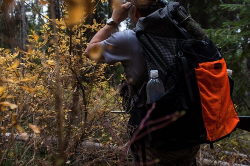 High Visibility Blaze Orange Safety Panel with Reflective Strips for Hunting & Outdoors