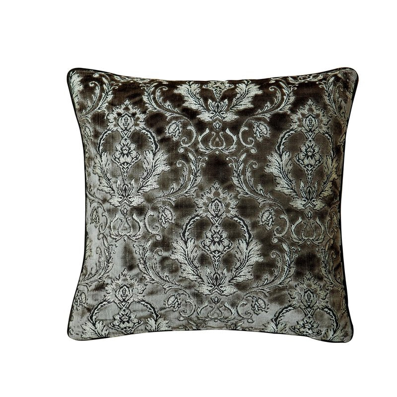 Damask Throw Pillow Covers Cases Soft Cut Velvet Design Pillow Cover Elegant Luxurious Gray Decorative Cushion Covers for Living Room Couch Bed Sofa Chair Home Decor Decorations 24x24inch 1piece