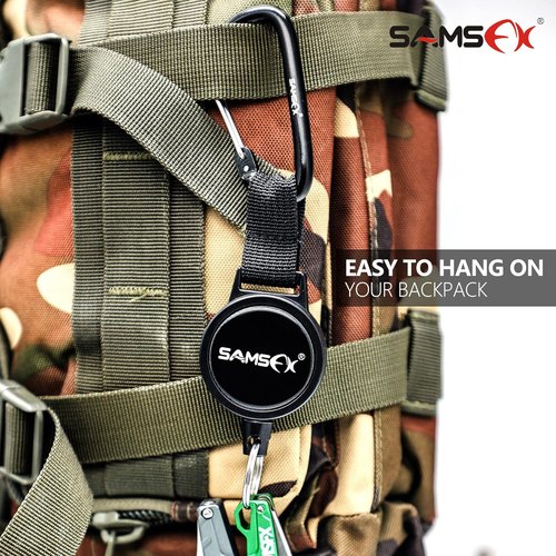 Heavy Duty Fishing Zinger Retractor with 24" Steel Cable - 2 Pack for Fly Fishing Gear