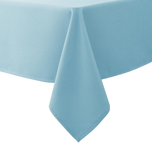Biscaynebay Textured Fabric Tablecloths 52x70 Inches Rectangular, Light Blue Water Resistant Tablecloths for Dining, Kitchen, Wedding, Parties etc. Machine Washable