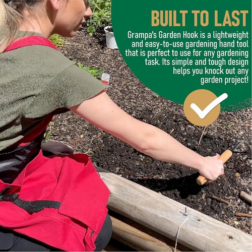 Grampa's Garden Hook - Versatile Weed Puller & Hand Cultivator Tool - Lightweight & Durable Design