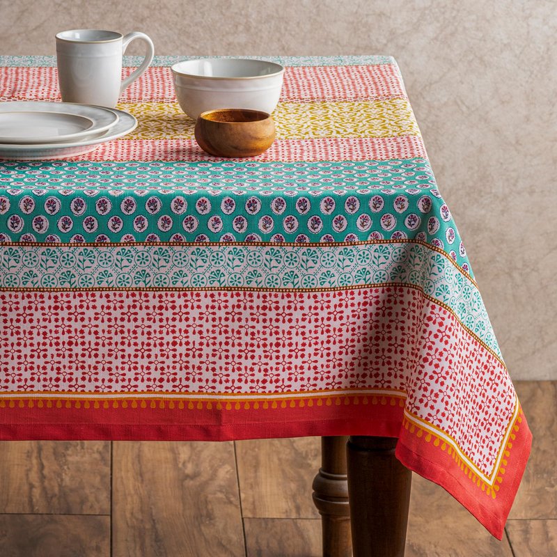 Maison d' Hermine Table Cloth Rectangle Table 100% Cotton 70 x 120 Inches Tablecloth Reusable Decorative for Dining Kitchen Room Farmhouse Home Gifts for Mothers Day Spring Summer - Provence