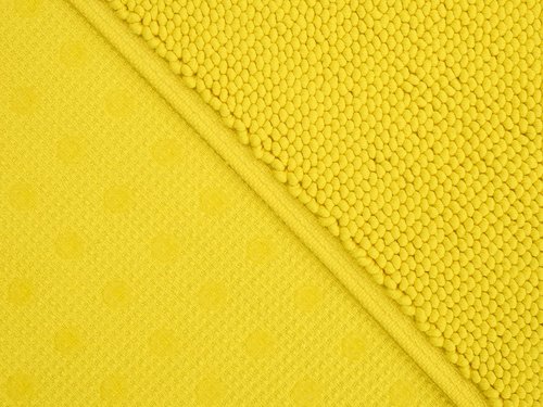 Cotton Paradise Non-Slip Bath Mat - 100% Cotton, Soft & Absorbent, 17x24 Inch, Quick Dry - Yellow