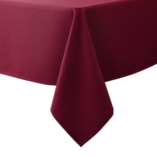 Biscaynebay Textured Fabric Tablecloths 90x156 Inches Rectangular, Navy Water Resistant Tablecloths for Dining, Kitchen, Wedding and Parties etc. Machine Washable