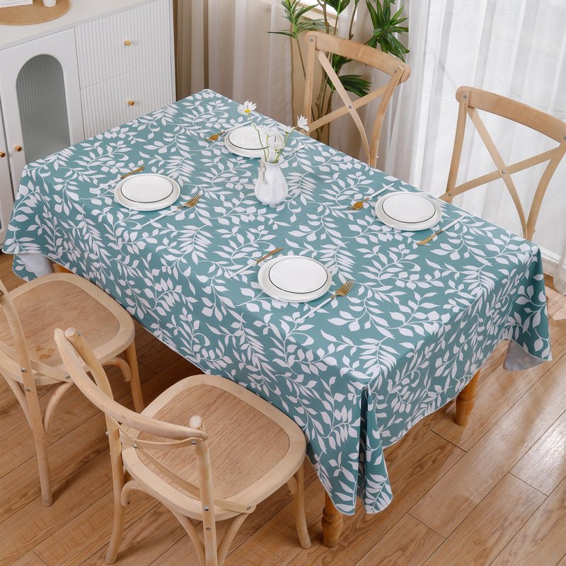 Walrus Heavy Duty Vinyl Tablecloth with Flannel Backing Waterproof Oil-Proof Plastic Table Cloth Stain-Resistant Wipeable Rectangle or Square Table Cover for Indoor and Outdoor (Branch, 54X54 Inch)