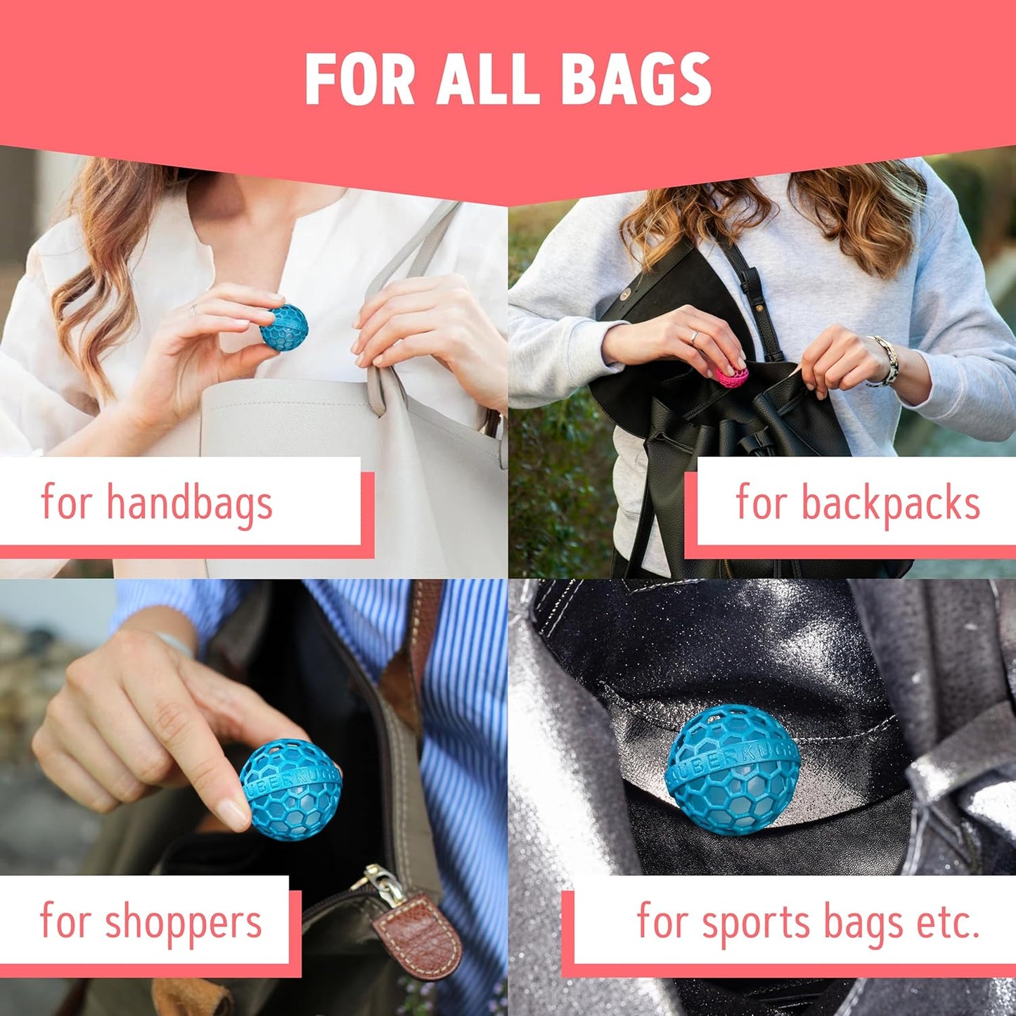 Sauberkugel - Clean Ball for Purses & Bags - Innovative Cleaning Solution | Teal Color