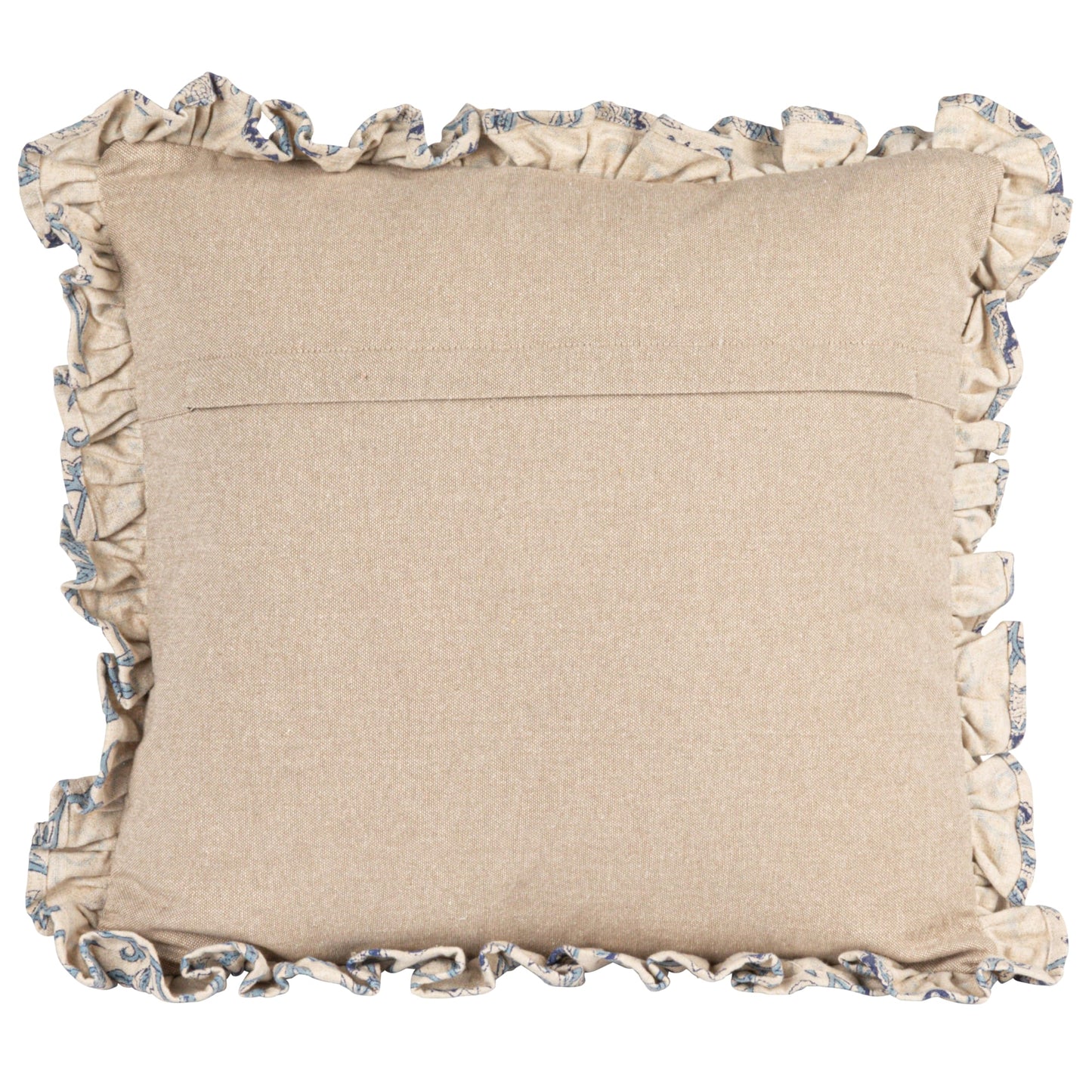 Creative Co-Op Square Floral Cotton Blend Pillow, Blue