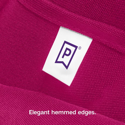 Gee Di Moda Square Tablecloth - 52 x 52 Inch Fuchsia Table Cloth for Small Square or Round Tables - Heavy Duty Washable Fabric - for Buffet Table, Holiday Party, Dinner, Wedding & Baby Shower
