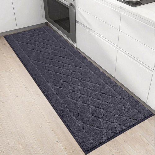 BEQHAUSE Kitchen Runner Rug - Non-Slip, Absorbent & Stain Resistant | 20"x59", Dark Grey