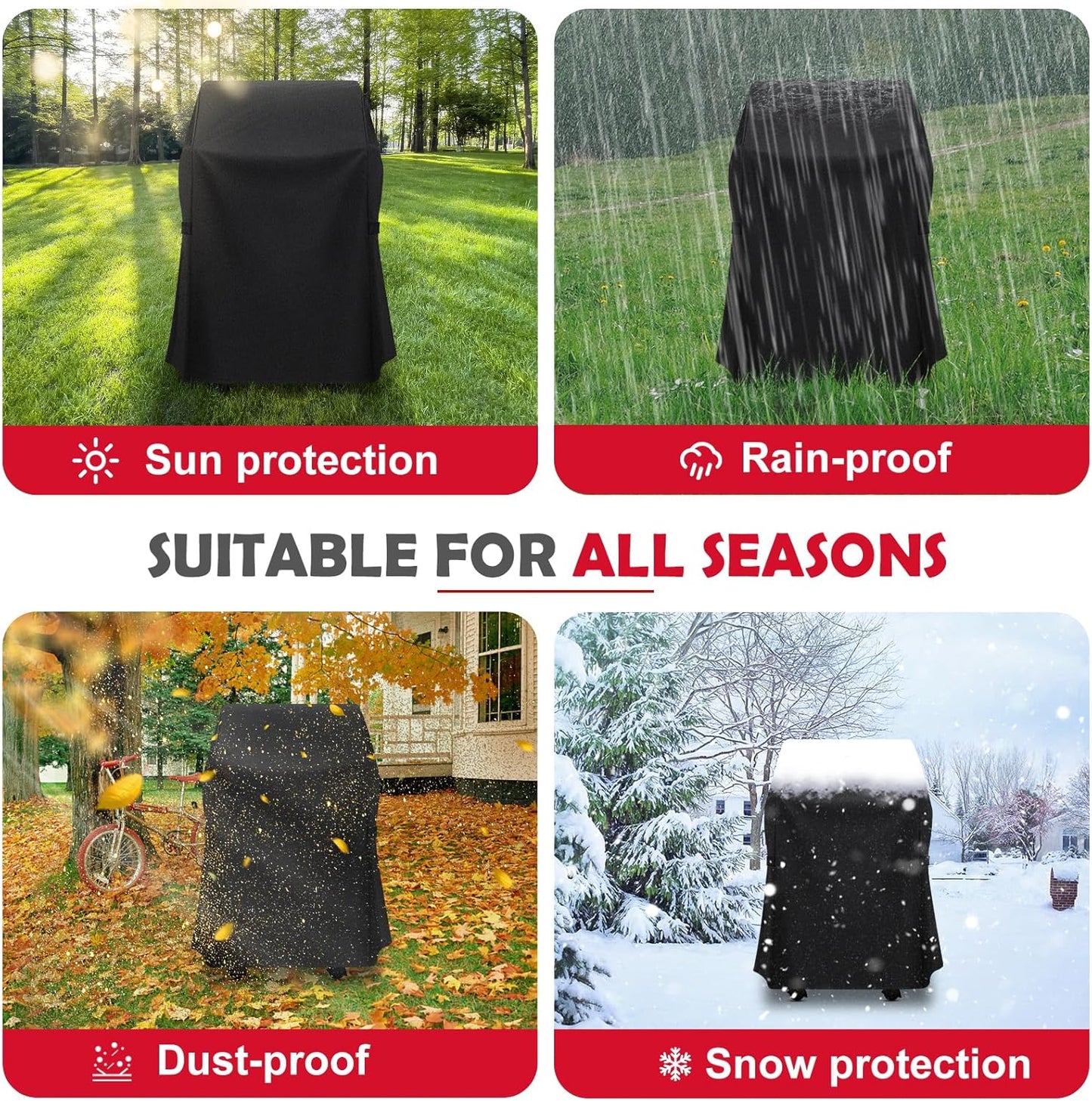 Weber 30-Inch Grill Cover - Heavy Duty 600D Waterproof & Weather Resistant | Fits 210 Series Gas Grills