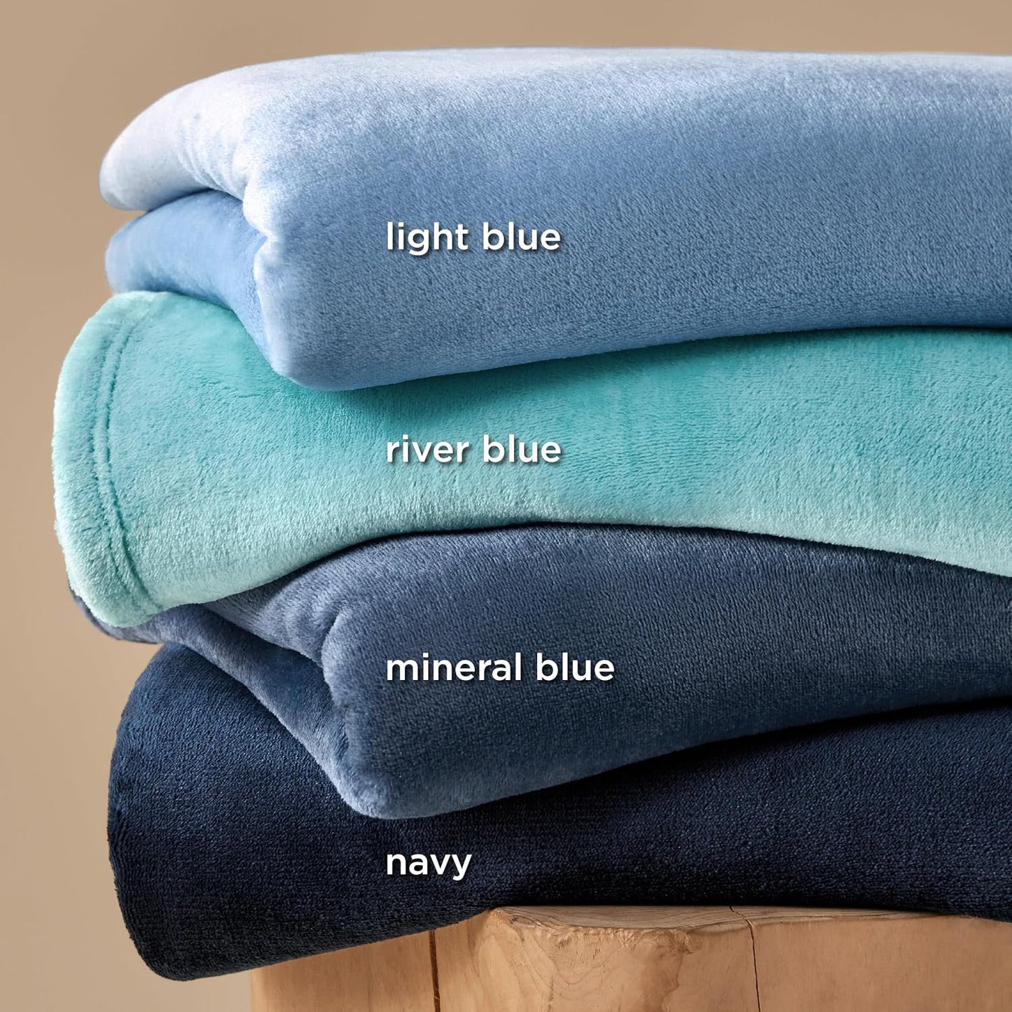 Bedsure GentleSoft Fleece Blanket - Twin Size 300GSM Plush Cozy Warm Blanket in Mineral Blue | 60x80 Inches