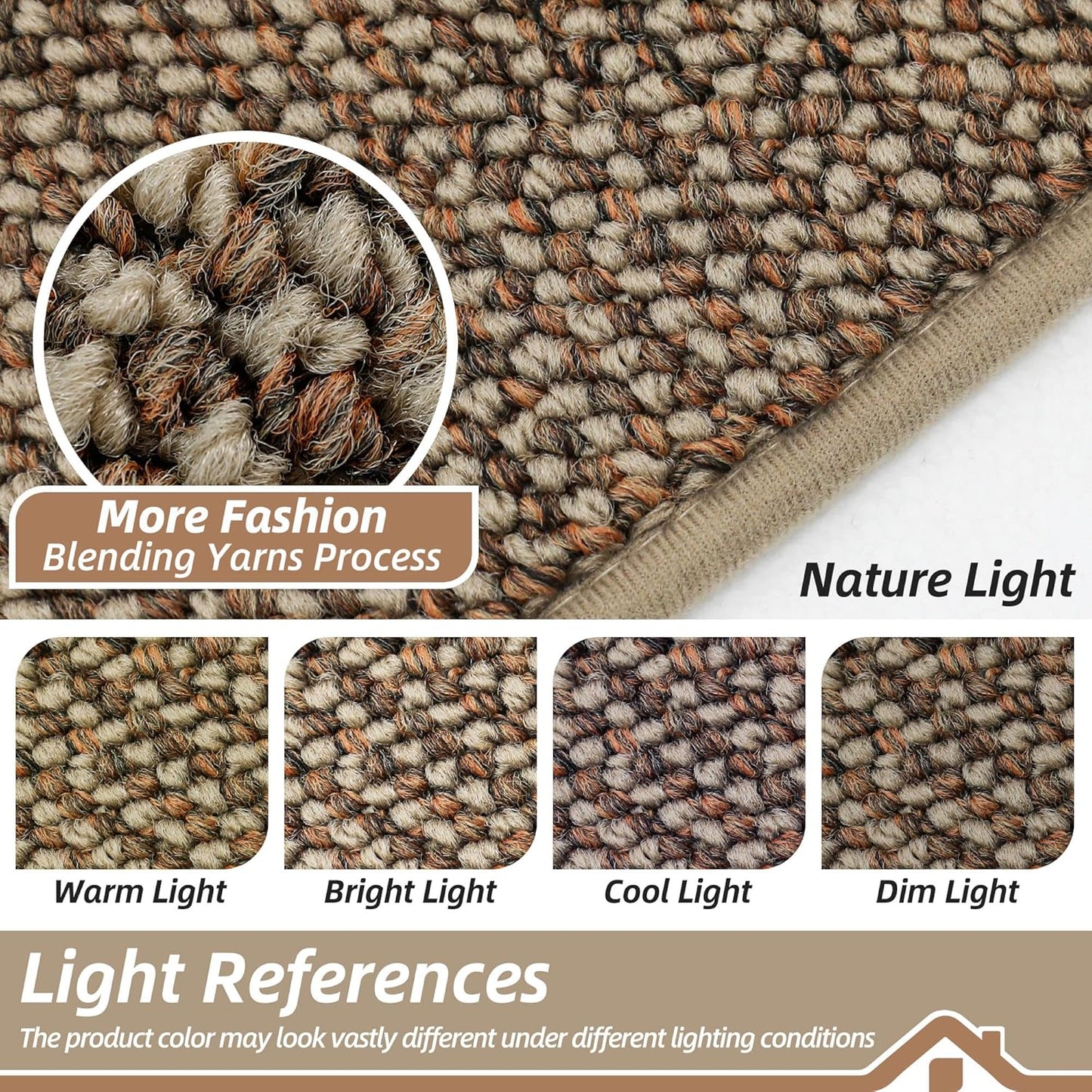 BEQHAUSE Dirt Trapper Door Mat - Non-Slip Washable Entrance Mat | 20" x 32" Beige, Absorbent & Dirt Resistant