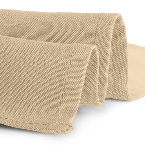 Gee Di Moda Square Tablecloth - 70 x 70 Inch Beige Table Cloth for Medium Square or Round Tables - Heavy Duty Washable Fabric - for Buffet Table, Holiday Party, Dinner, Wedding & Baby Shower