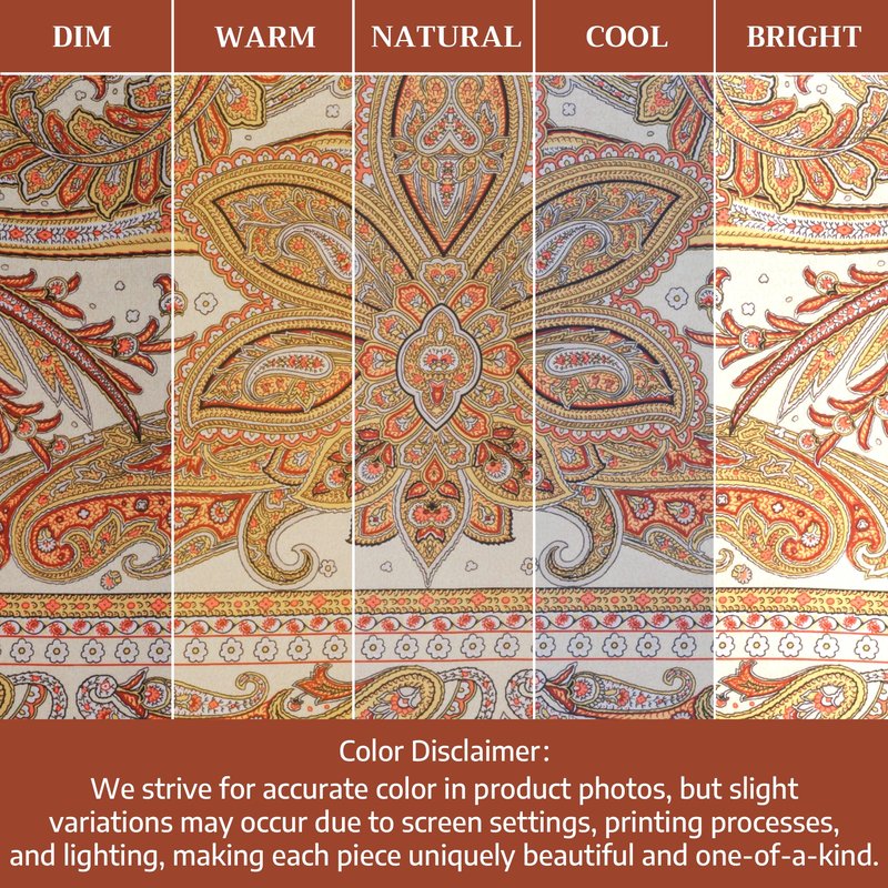 Maison d' Hermine Table Cloth Square Table 100% Cotton 60 x 60 Inches Tablecloth Reusable Decorative Everyday Use for Dining Room, Farmhouse, Home, Party, Festive & Wedding - Kashmir Paisley