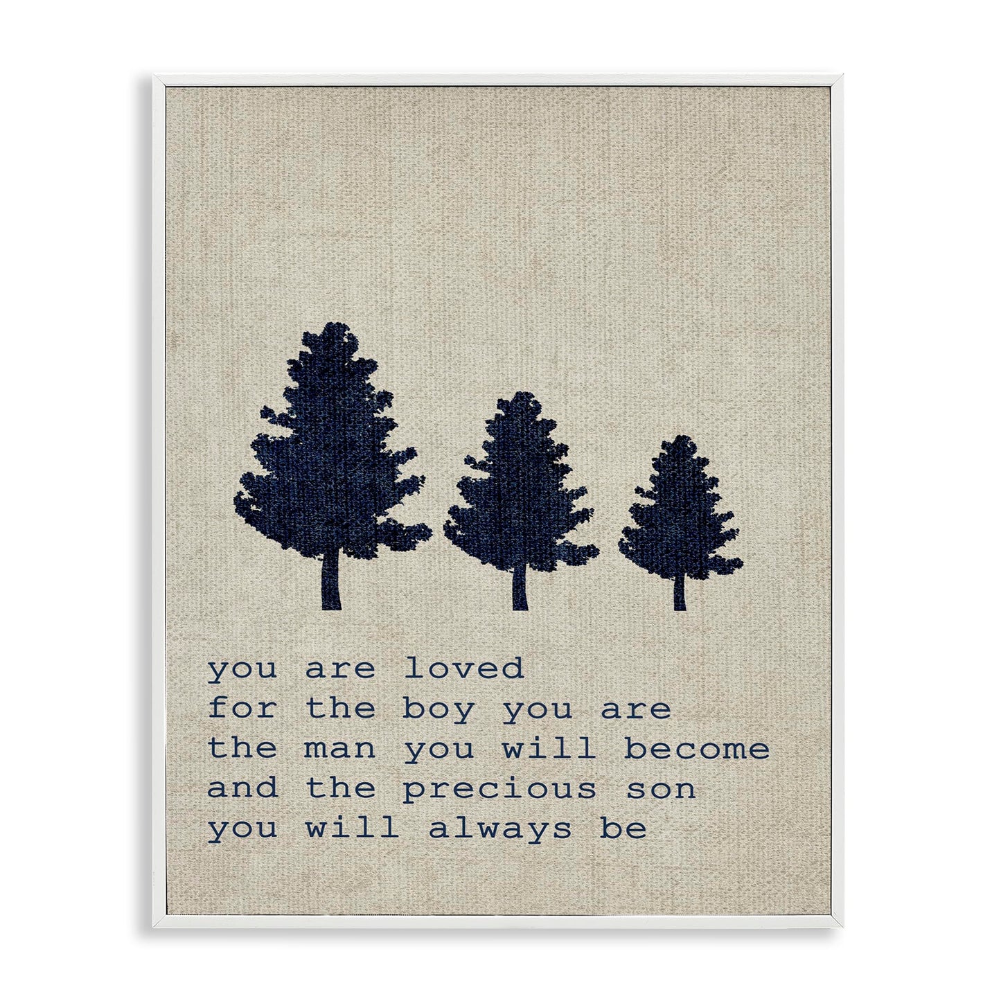 Loved Son Phrase with Trees'| Framed Giclee Art