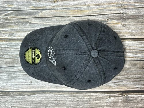Enodtter Reel Cool Uncle Hat for Men, Funny Fishing Gift, Washed Black Embroidered Baseball Cap Adjustable Trucker Hat Cotton Hat