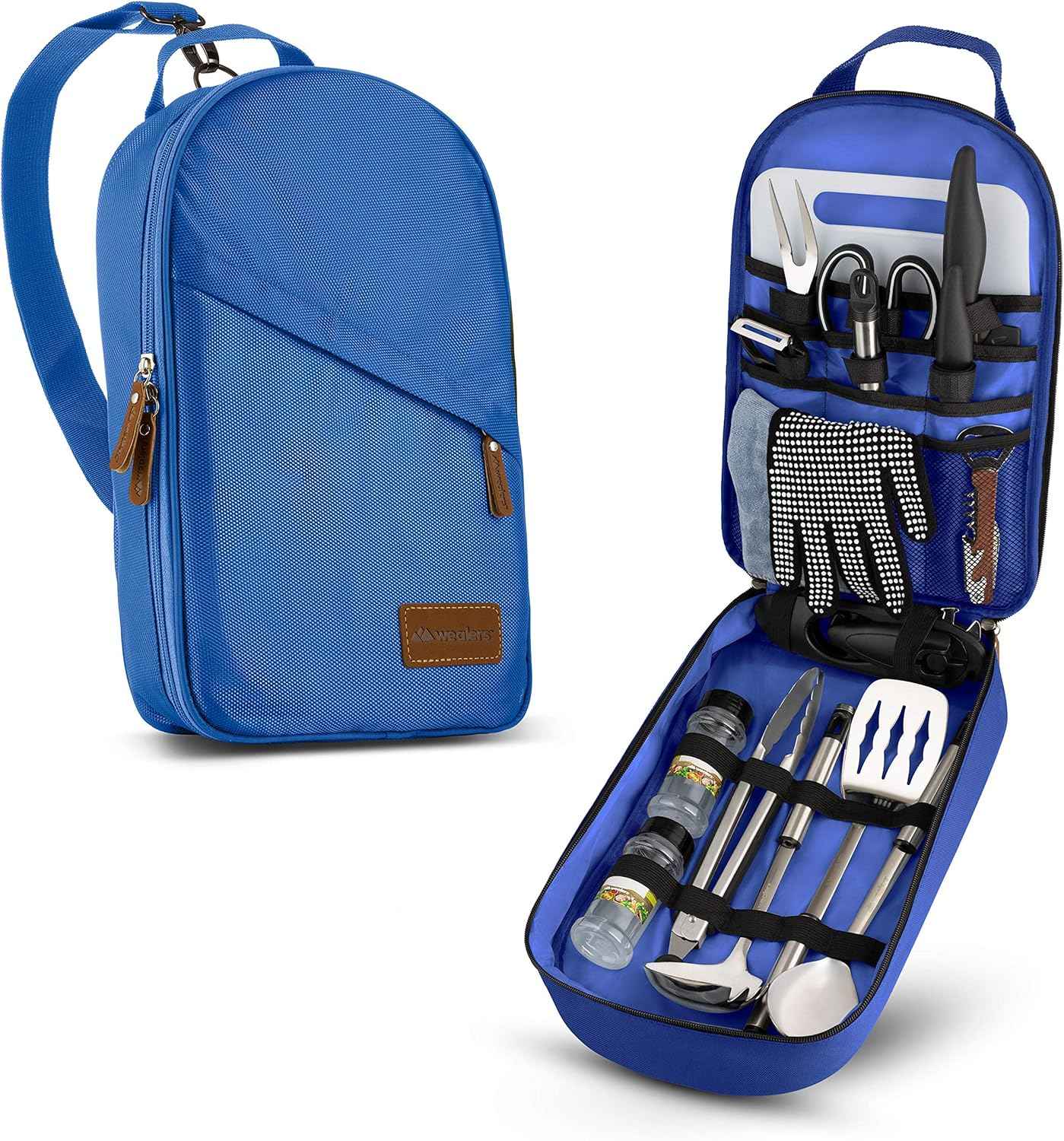 Portable Camp Kitchen Utensil Set - Compact BBQ Accessories & Travel Organizer for Hiking & Backpacking