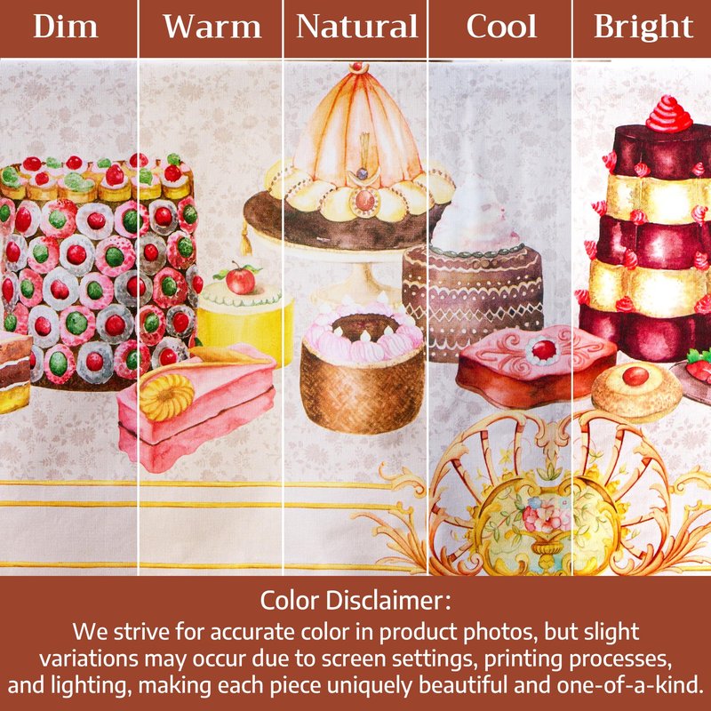 Maison d' Hermine Premium Table Cloth Rectangle Table 100% Combed Cotton 140 x 70 Inches Tablecloth Reusable Decorative for Dining Room, Farmhouse, Home, Party, Festive & Wedding - Pastries