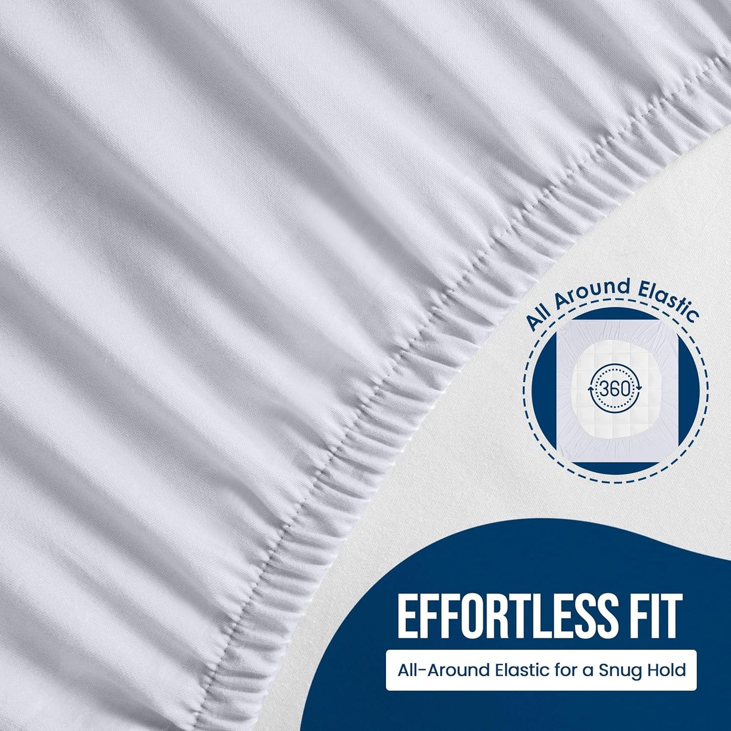 Utopia Bedding Twin Size Mattress Protector - Waterproof Terry Cover with Deep Pockets | Soft & Breathable White