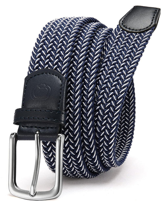 CHAOREN Stretch Belts for Men - Braided Elastic Golf Belt for Men 1 3/8"- Gift for Casual Jeans Shorts