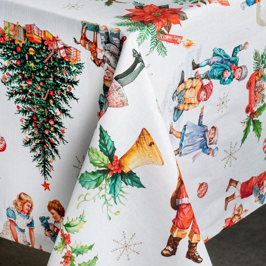 Maison d' Hermine Table Cloth Square Table 100% Cotton 60 x 60 Inches Fall Tablecloth Reusable Everyday Use for Thanksgiving Christmas Decorations Dining Farmhouse Party (Chromo)