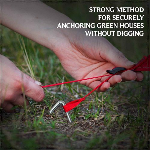 Heavy Duty Metal Tent Stakes for Camping - Rust-Free Galvanized Garden Pegs & Edging Hooks